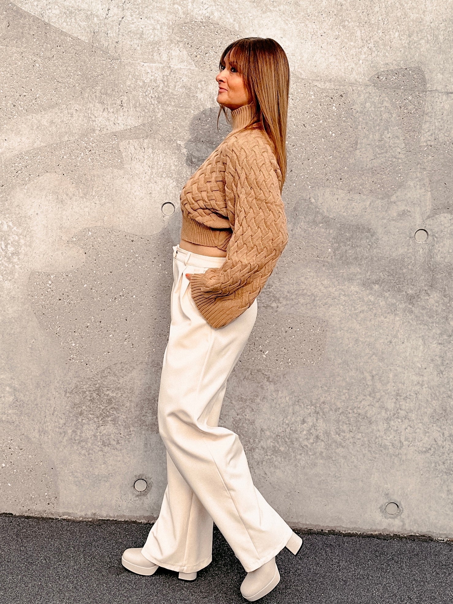 Langarm-Strick-Pullover