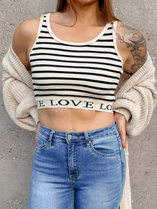 Top LOVE gestreift