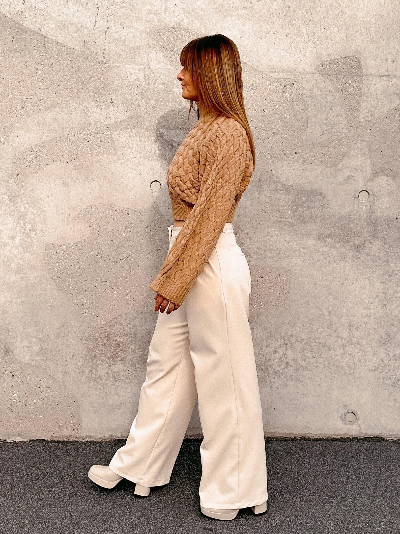 Langarm-Strick-Pullover
