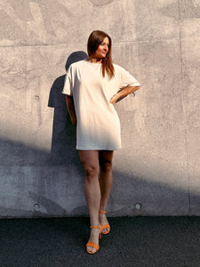 T-Shirt-Kleid Beige
