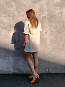 T-Shirt-Kleid Beige