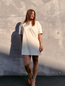 T-Shirt-Kleid Beige