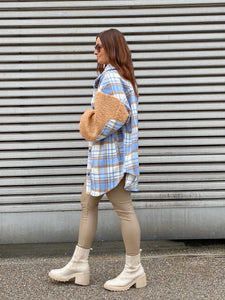 Hemdjacke kariert mit Teddyfell