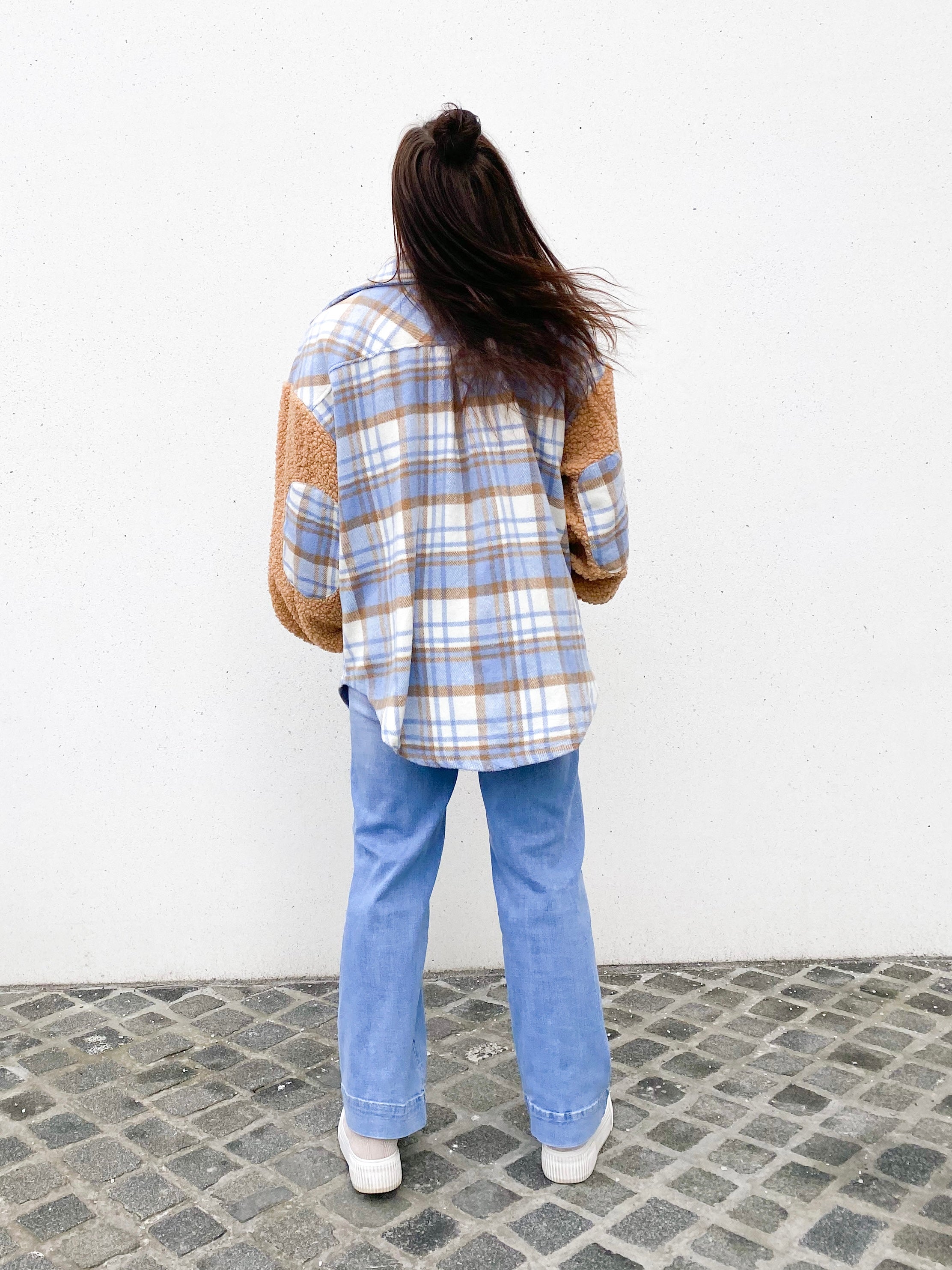 Hemdjacke kariert mit Teddyfell