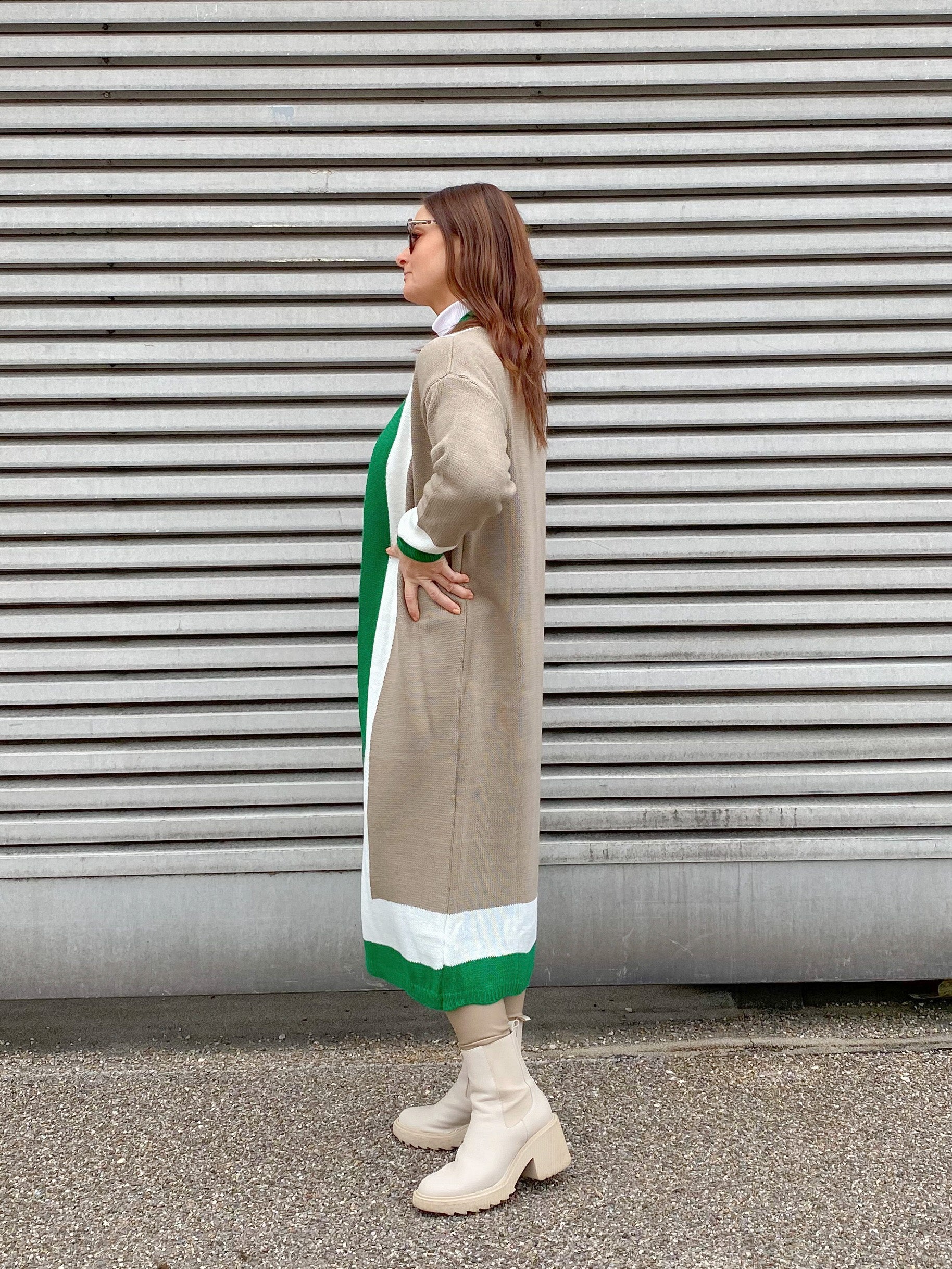 Langer Strick-Cardigan