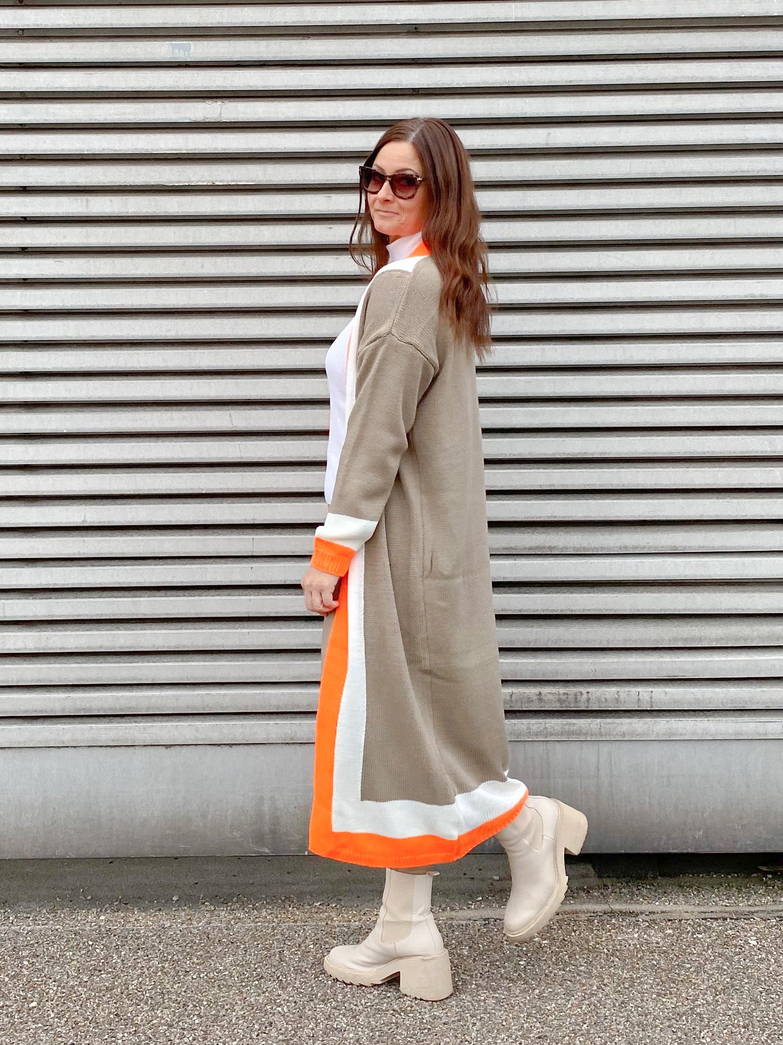 Langer Strick-Cardigan