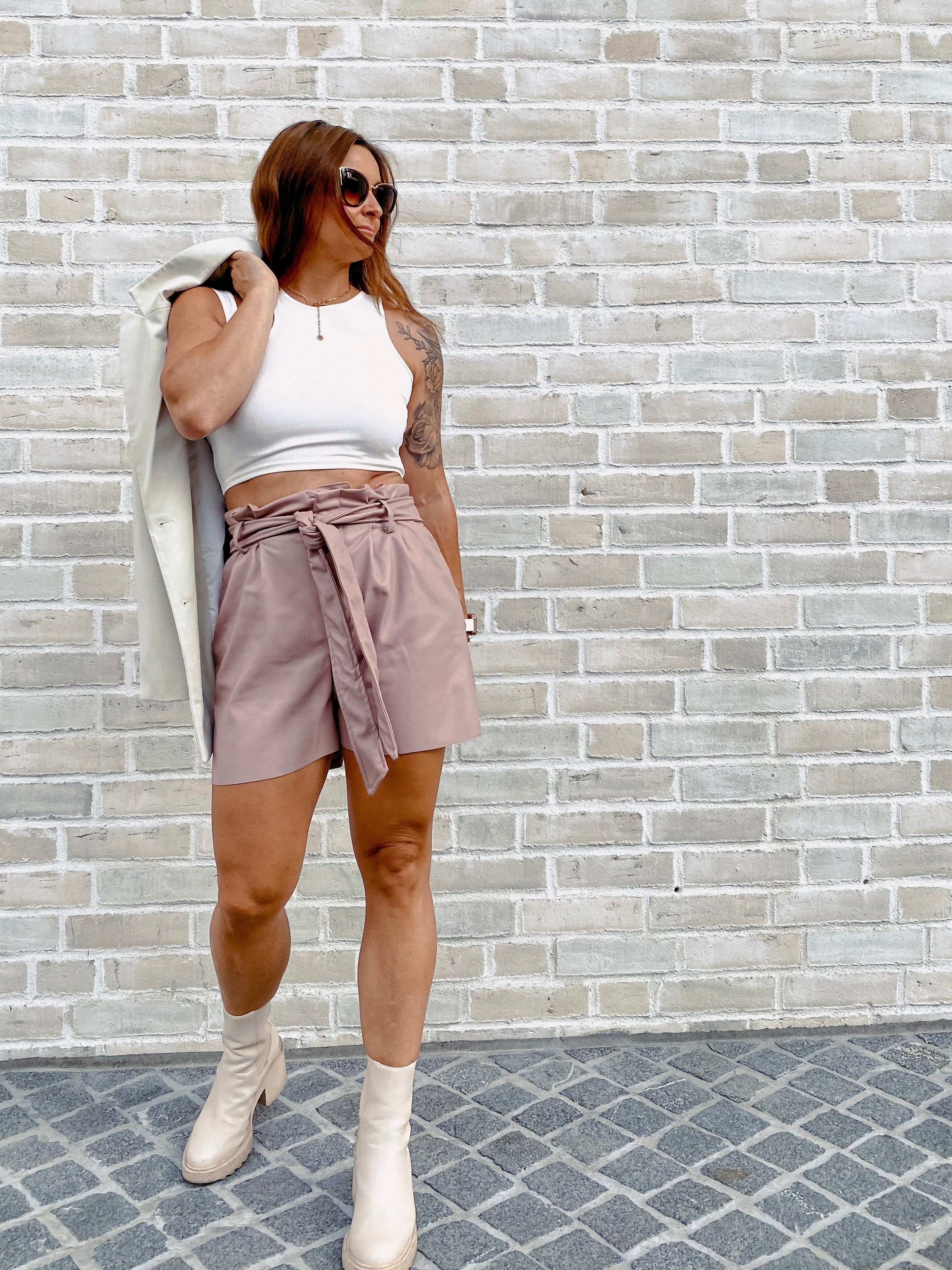Vegane Paperbag-Shorts