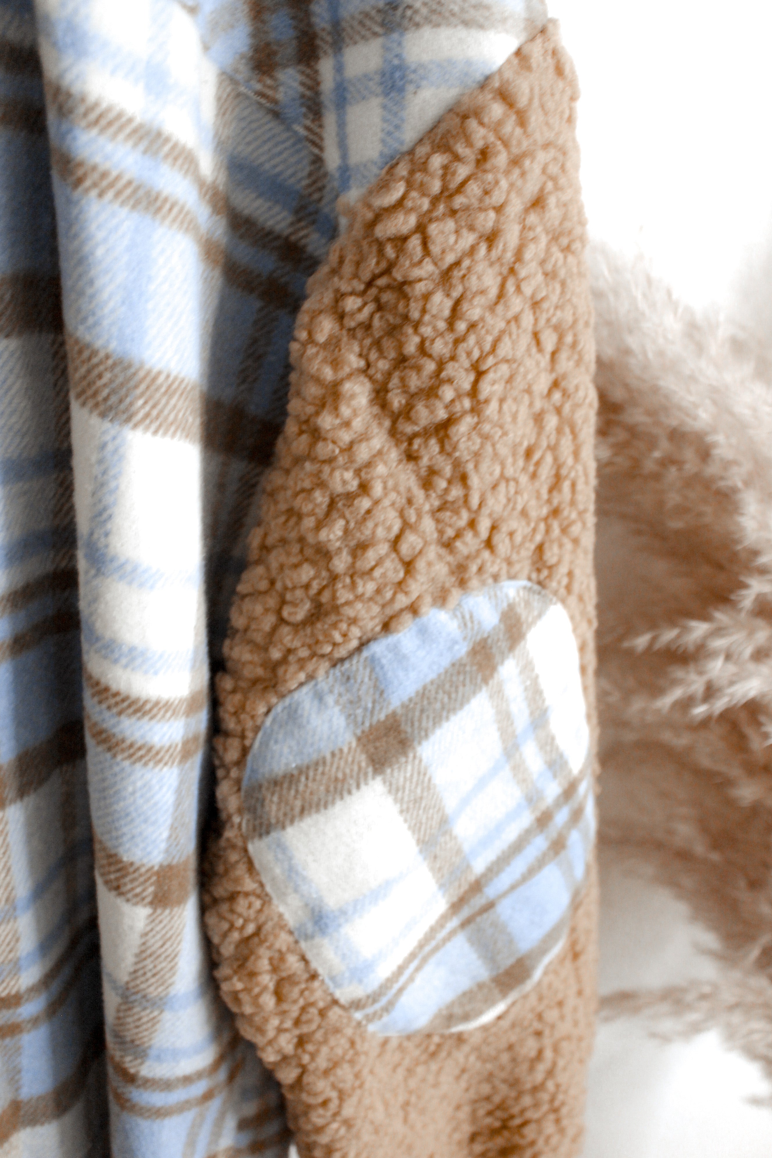 Hemdjacke kariert mit Teddyfell