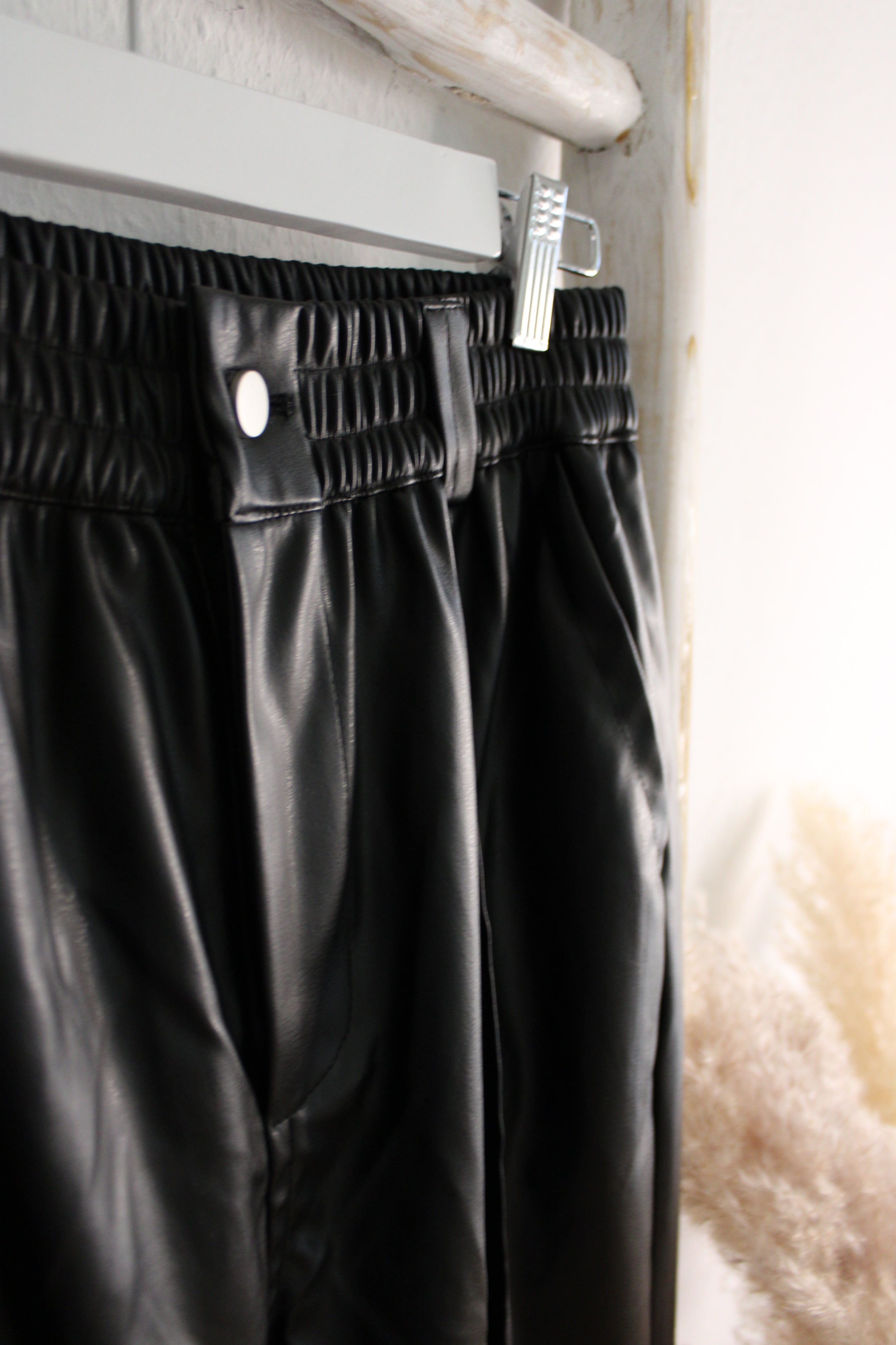 Kunstleder Joggerpants