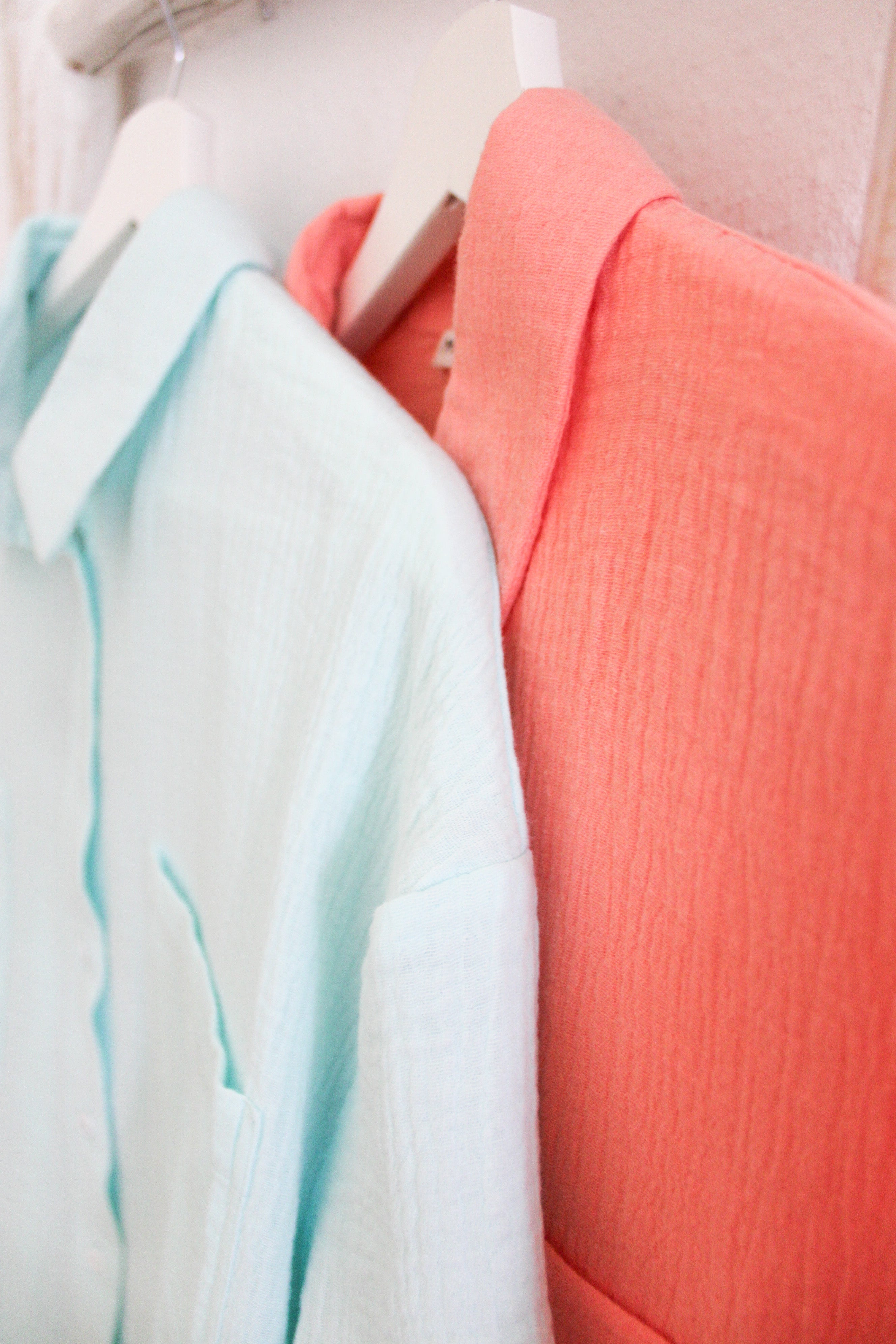 Musselinbluse Kurzarm