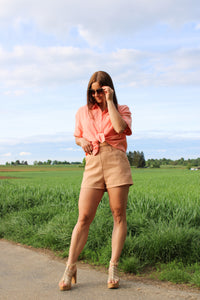 Musselinbluse Kurzarm
