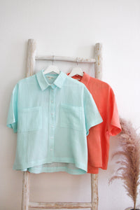 Musselinbluse Kurzarm