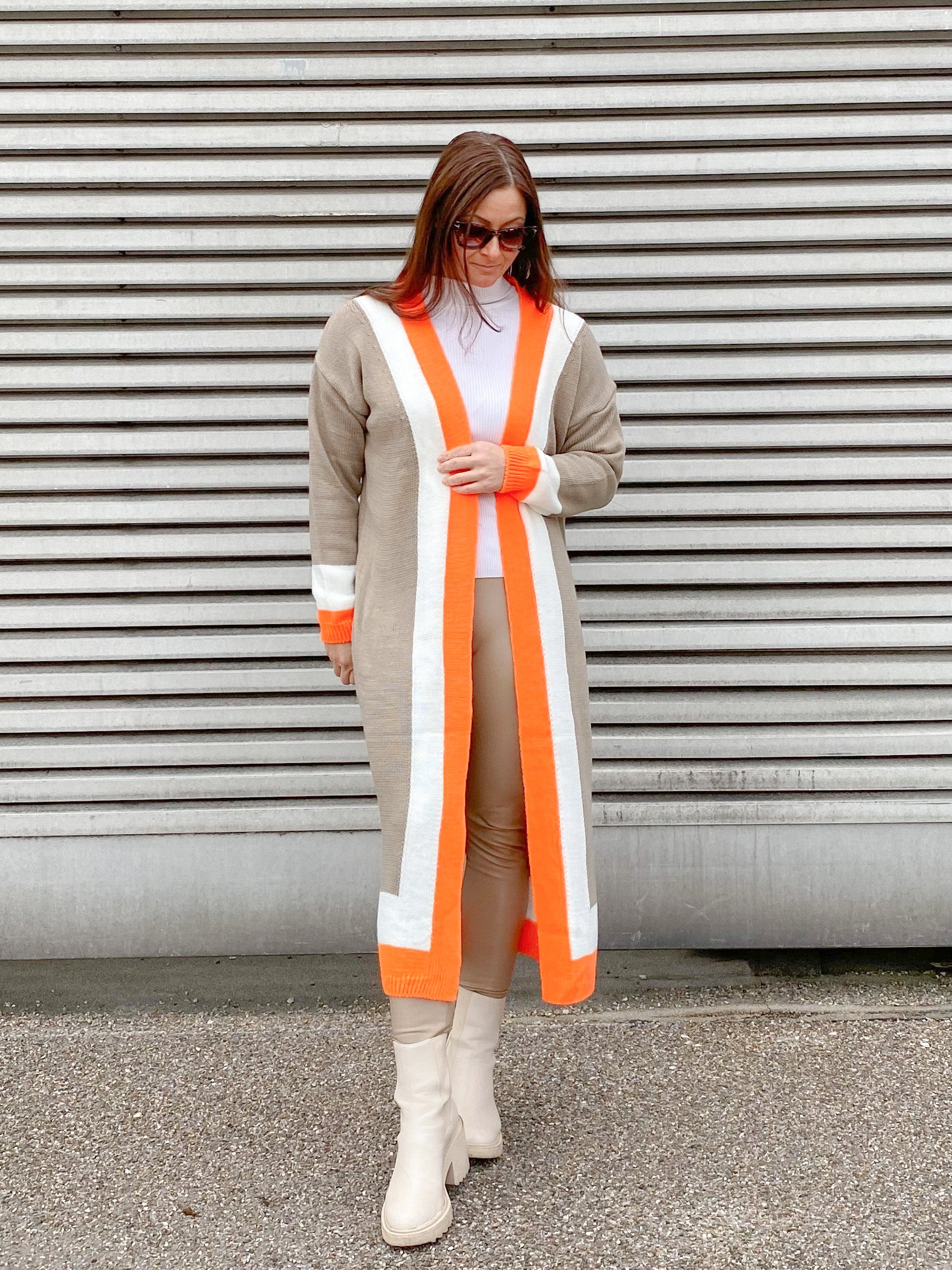 Langer Strick-Cardigan
