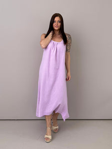Musselin-Kleid mit tiefem Rückenausschnitt