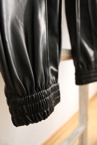 Kunstleder Joggerpants