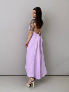 Musselin-Kleid mit tiefem Rückenausschnitt