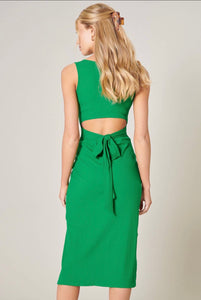 Geripptes Midi-Strickkleid