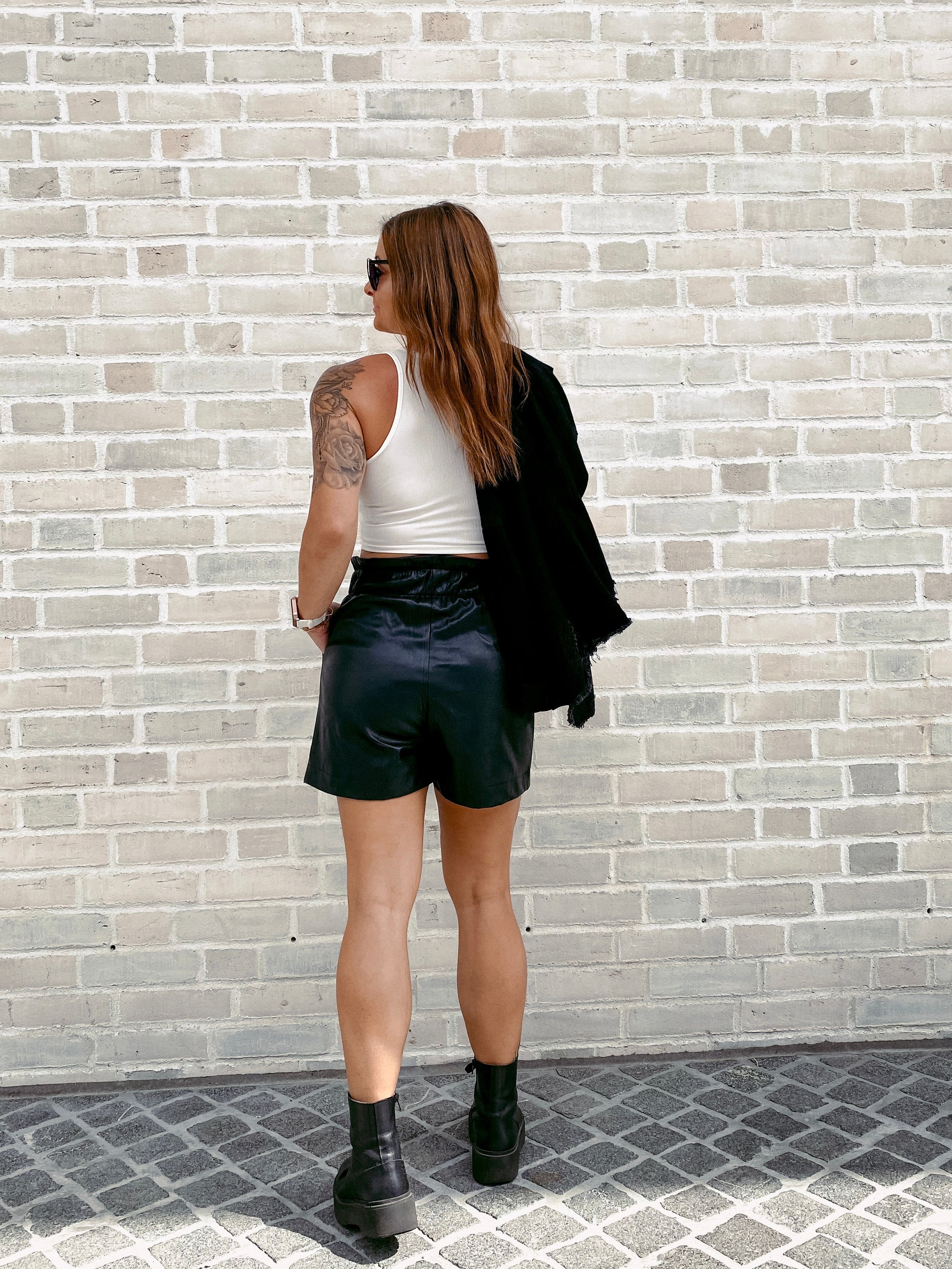 Paperbag-Ledershorts